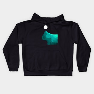 Green peak moon Kids Hoodie